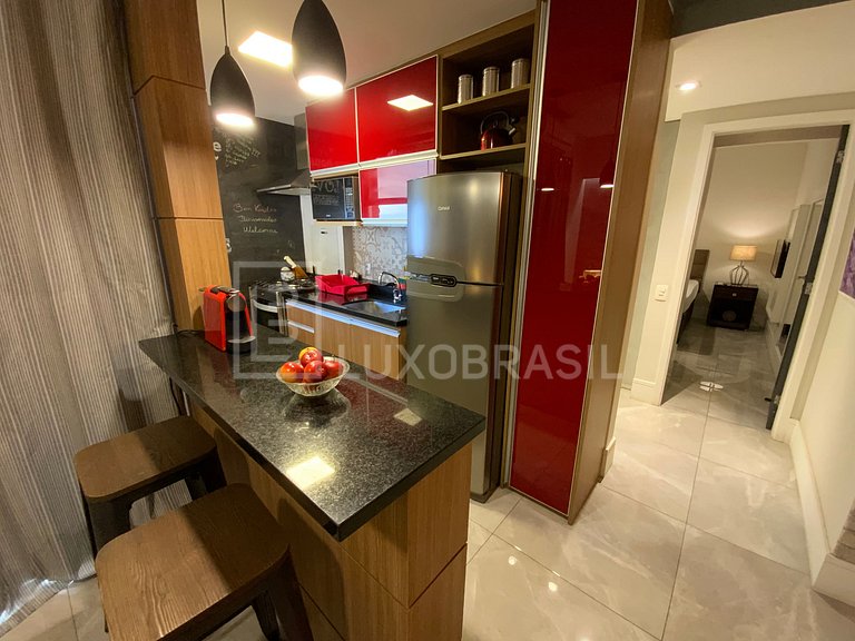 LUXOBRASIL #RJ42 Flat Barra Beach Frente Mar Aluguel de Temp