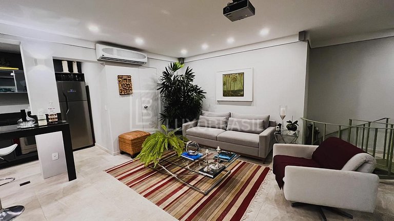 LUXOBRASIL #RJ513 02 dormitorios Penthouse en Lagoa Alquiler