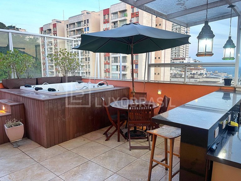 LB - RJ58 Triplex Penthouse with Sea View in Leme Vacation R