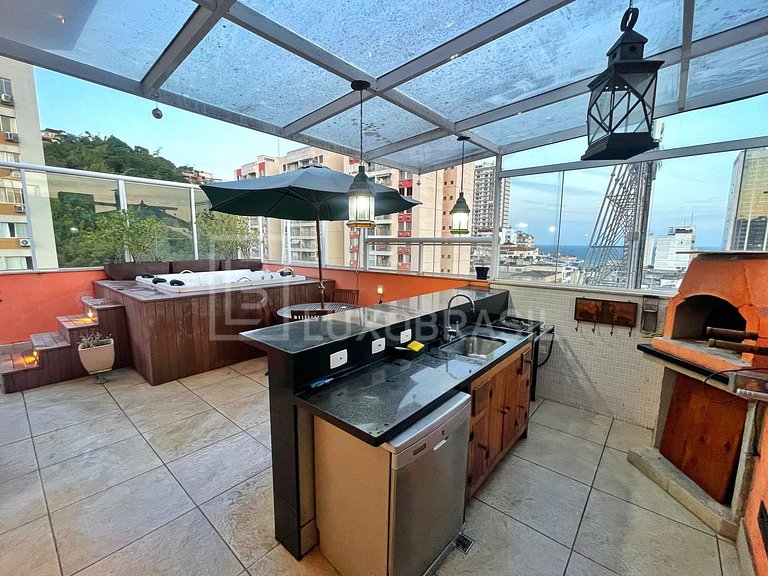 LB - RJ58 Triplex Penthouse with Sea View in Leme Vacation R