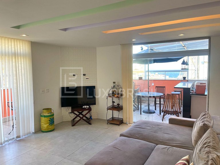 LB - RJ58 Triplex Penthouse with Sea View in Leme Vacation R