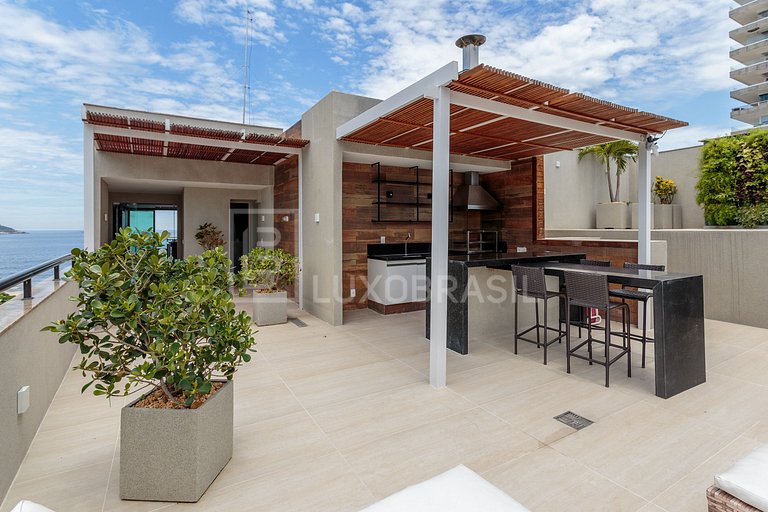 LUXOBRASIL #RJ67 Atico Duplex Frente al Mar Pepê Alquiler de