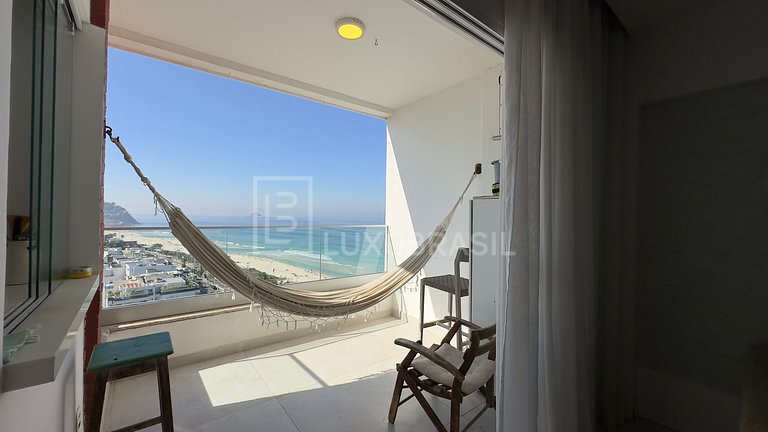 LB - RJ104 Apartamento no Barra Beach com 1 Suíte e Vista La