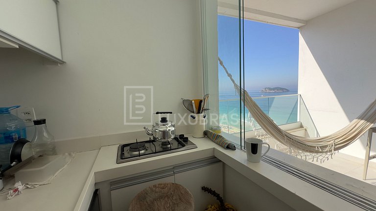LB - RJ104 Apartamento no Barra Beach com 1 Suíte e Vista La