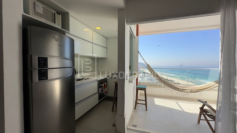 LB - RJ104 Apartamento no Barra Beach com 1 Suíte e Vista La
