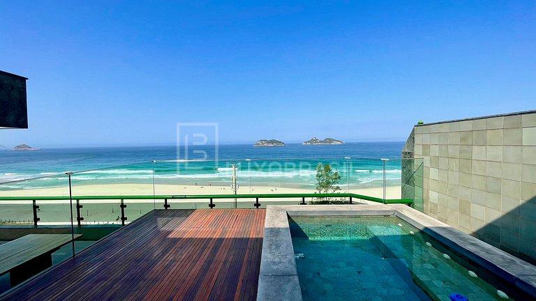 LB - #RJ105 Cobertura Linear 04 Suítes Frente Mar Pepê Alugu
