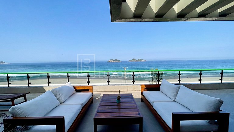 LB - #RJ105 Cobertura Linear 04 Suítes Frente Mar Pepê Alugu