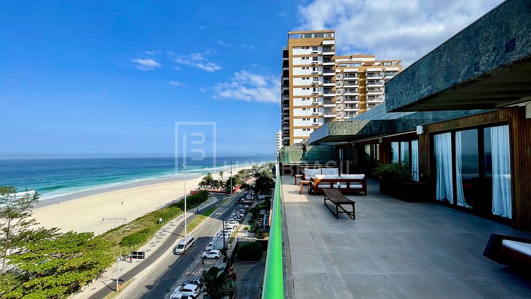 LB - #RJ105 Cobertura Linear 04 Suítes Frente Mar Pepê Alugu