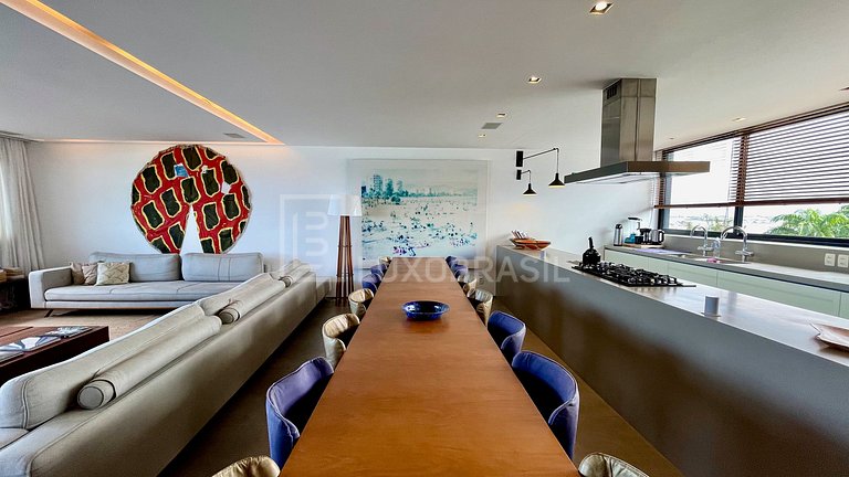 Cobertura Linear Frente Mar Pepê – 4 Suítes Luxo RJ