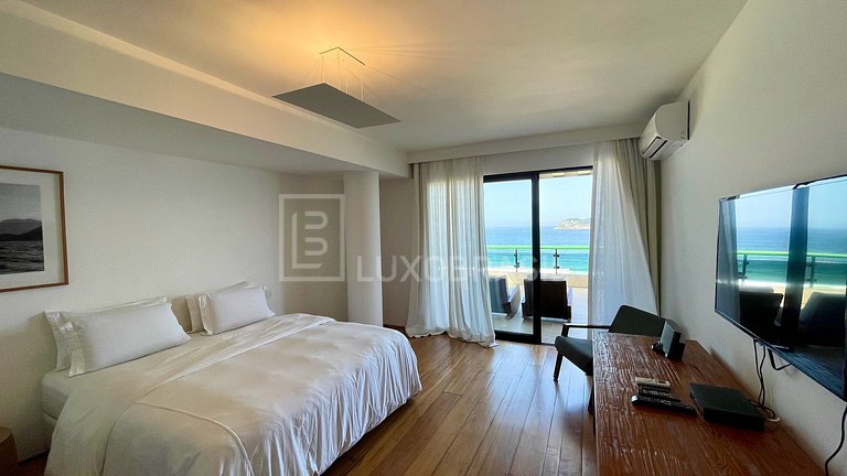 LB - #RJ105 Cobertura Linear 04 Suítes Frente Mar Pepê Alugu