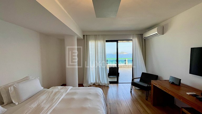 LB - #RJ105 Cobertura Linear 04 Suítes Frente Mar Pepê Alugu