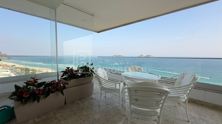 LUXOBRASIL #RJ113 Apartamento Frente Mar Barra Beach Aluguel
