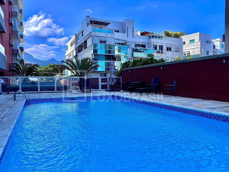 LuxoBrasil #RJ78 Flat Barra Beach Vista Mar Aluguel de Tempo