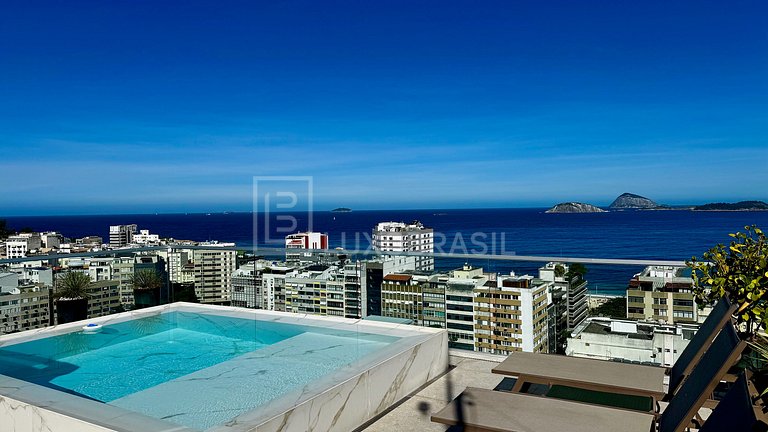 LB - RJ118 Cobertura Moderna em Ipanema - 03 Suítes Aluguel