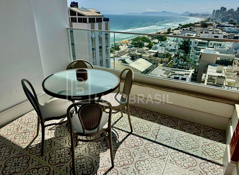 LB - RJ41 Flat Vista Mar no Barra Beach | Pronto para Morar