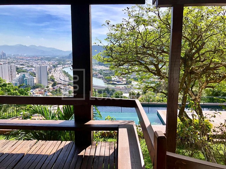 LB - RJ710 Casa espetacular de 900m² no Joá, com vista panor