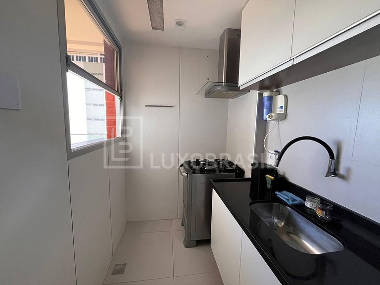 LB - RJ842 Apartamento com 1 quarto vista mar para alugar, 1