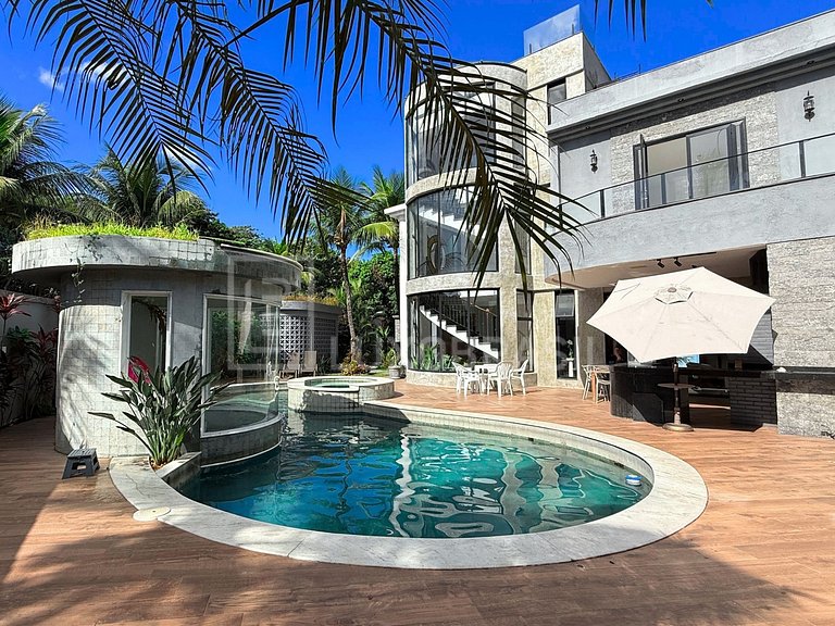 LB - RJ886 Casa Triplex com Piscina e 7 Suítes no Vivendas d