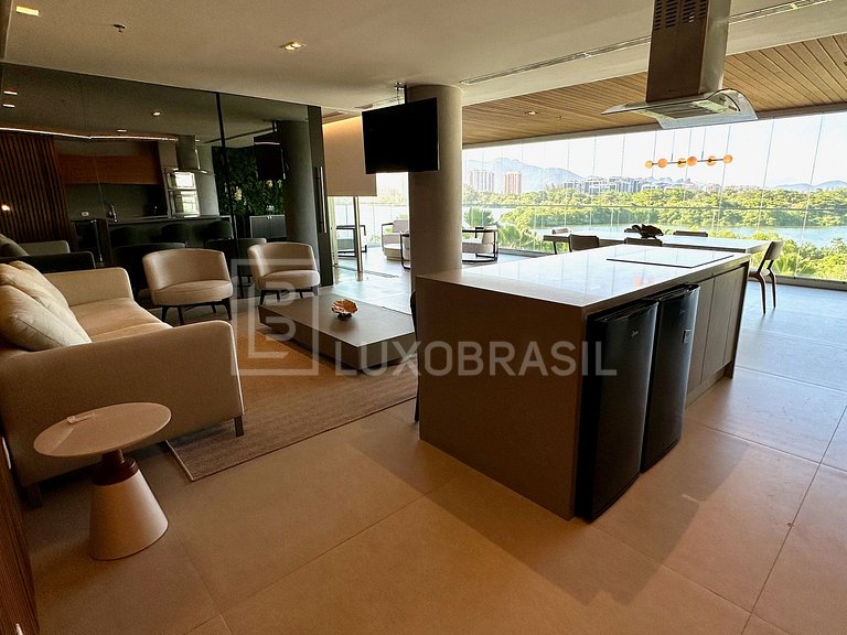 LB - RJ873 Apartamento com 1 suíte aluguel fixo no Grand Hya
