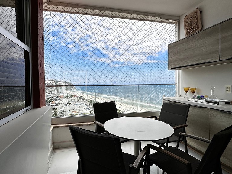 LB - RJ878 Apartamento no Barra Beach com 1 Suíte e Vista La