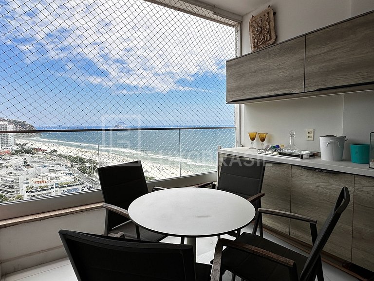 LB - RJ878 Apartamento no Barra Beach com 1 Suíte e Vista La