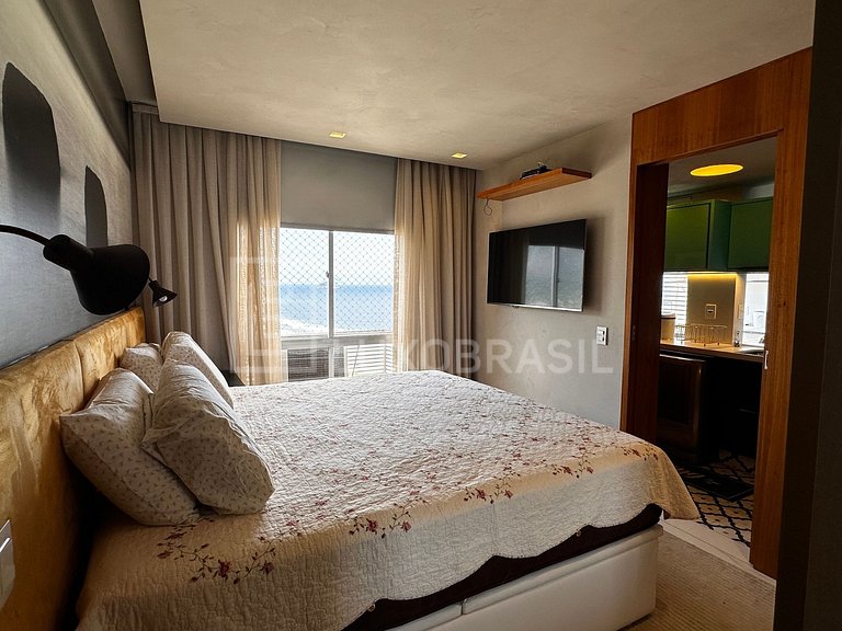 LB - RJ878 Apartamento no Barra Beach com 1 Suíte e Vista La