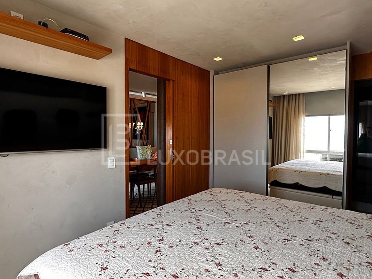 LB - RJ878 Apartamento no Barra Beach com 1 Suíte e Vista La