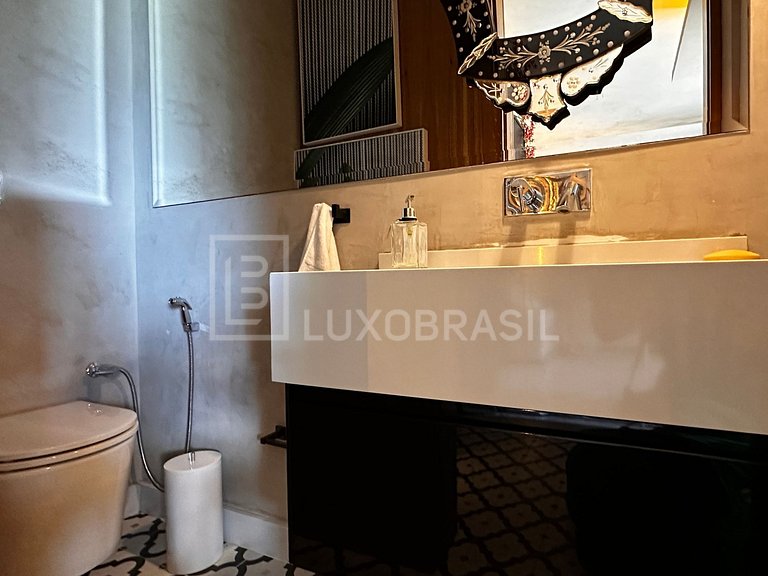 LB - RJ878 Apartment at Barra Beach with 1 Suite and Side Se