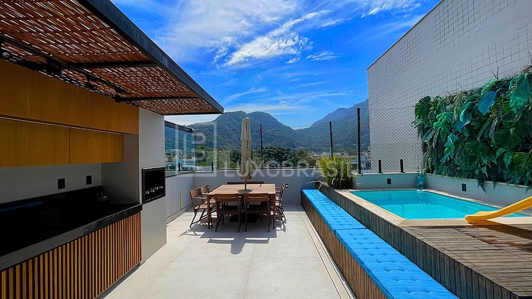LB - RJ131 Cobertura Duplex de Luxo Jardim Oceânico Aluguel