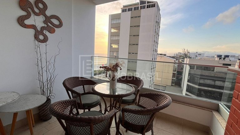 LB - RJ917 Apartamento Barra Beach con Vista Lateral al Mar