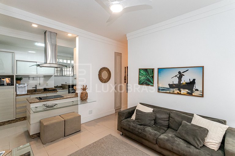 LB - RJ147 Apartamento en la Cuadra Más Exclusiva de Leblon