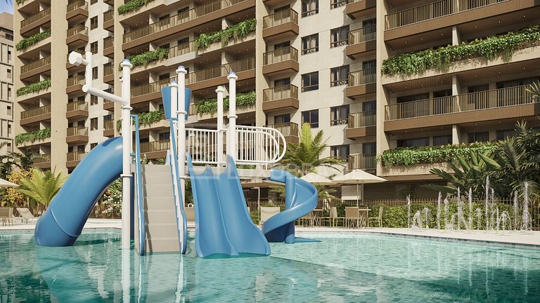 LB - RJ1012 Condominio Green Park en Barra da Tijuca con 2 y