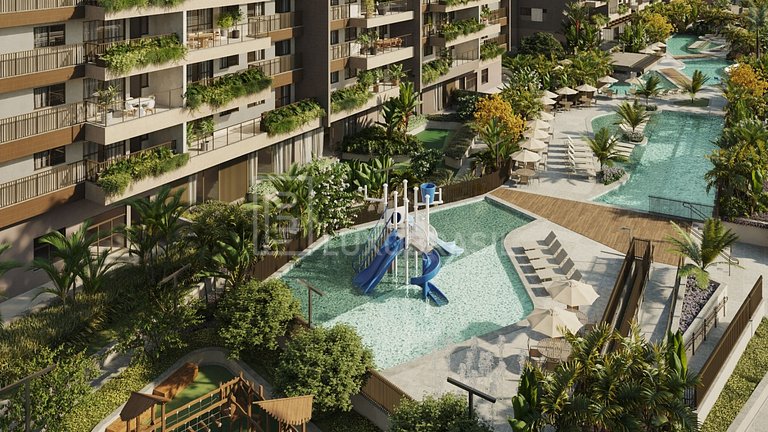 LB - RJ1012 Condominio Green Park en Barra da Tijuca con 2 y