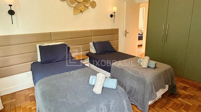 LB - RJ158 Apartamento no Leblon 03 Quartos Aluguel de Tempo