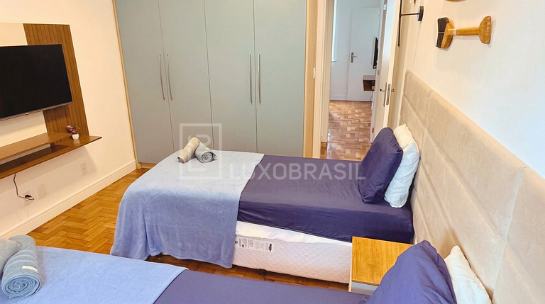 LB - RJ158 Apartamento no Leblon 03 Quartos Aluguel de Tempo