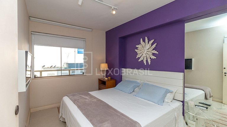 Apartamento para Temporada com Varanda e Vista para o Mar
