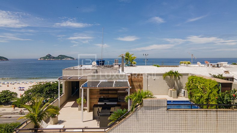 LUXOBRASIL #RJ67 Atico Duplex Frente al Mar Pepê Alquiler de